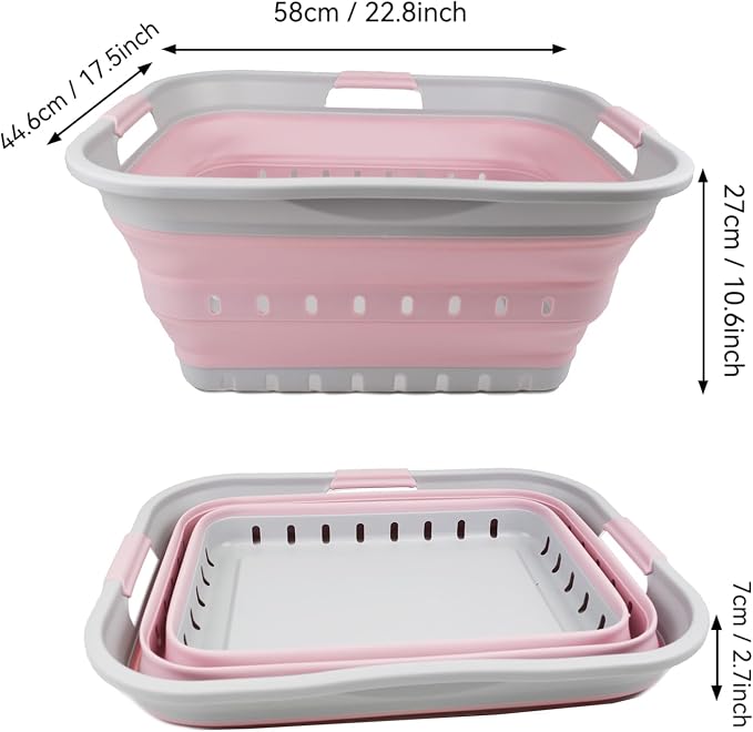 SAMMART 42L Collapsible Plastic Laundry Basket - Image 3