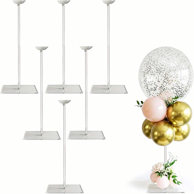 lightsfever Reusable Acrylic Balloon Stand Kit – Heavy Duty Tabletop Display by lightsfever