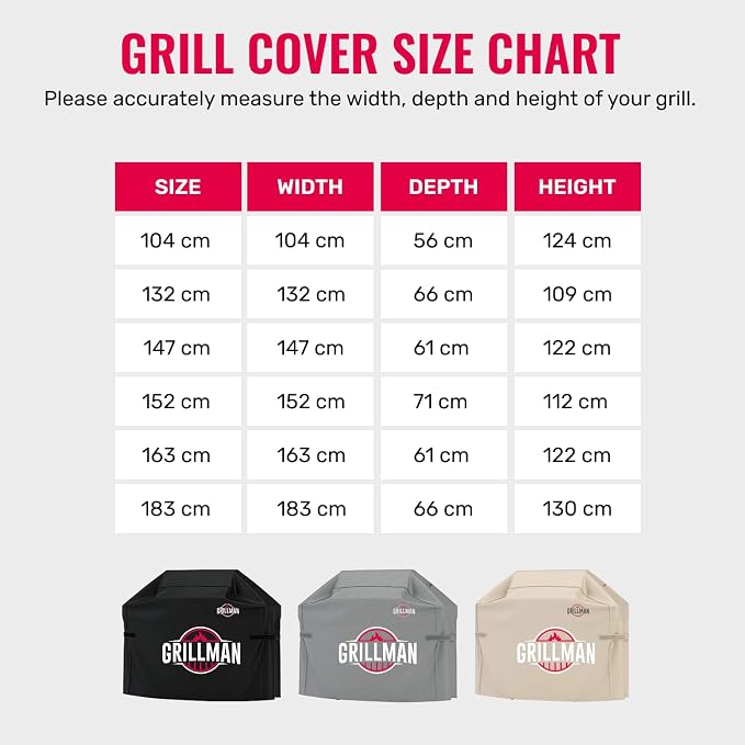 Grillman Grill Cover, BBQ Outdoor Grill Covers, Gas Grills, Waterproof - Image 6