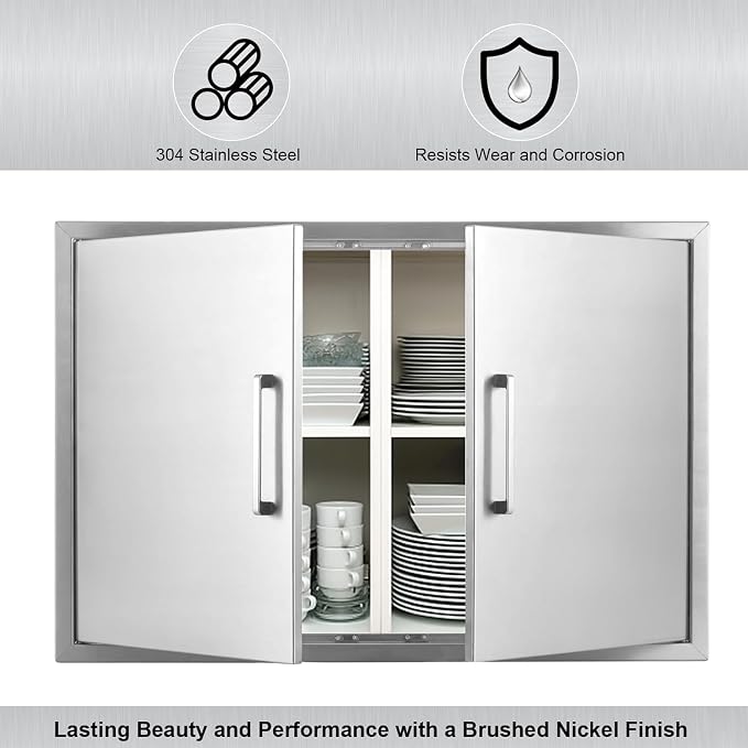 Outdoor Kitchen Door, Stainless Steel BBQ Double Door, Available - Image 5