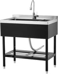 Stainless Steel Utility Sink, Adjustable Leg by Unknown