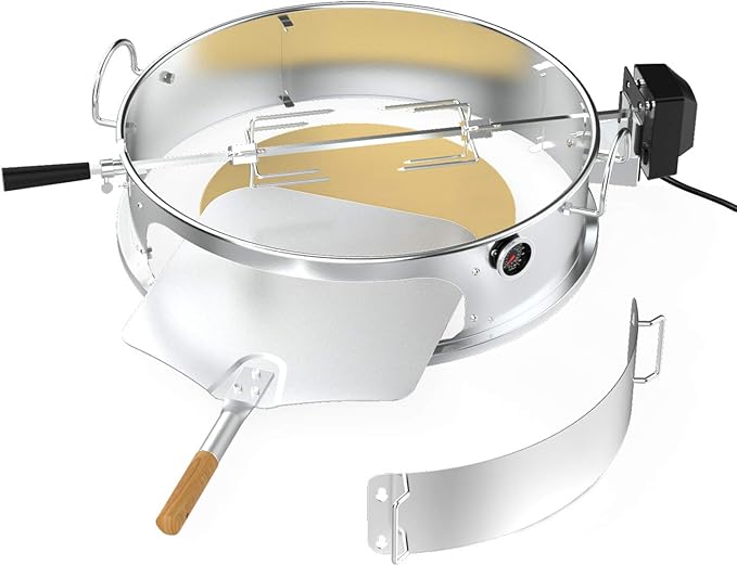 onlyfire Stainless Steel Multi-purpose Rotisserie and Pizza Combo Kit by onlyfire