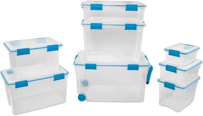 Sterilite 8-Pack Gasket Box, Weather-Resistant Storage Bins - Image 9