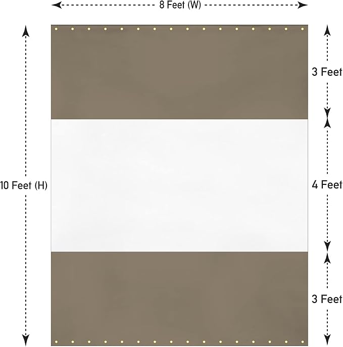 Covers & all Outdoor Clear Panel Curtain, 12 oz Vinyl Outdor Curtains - Image 2