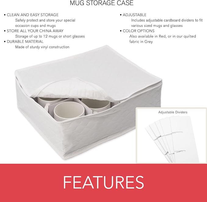 LAMINET Quilted Mug/Cup Storage Case - Image 2