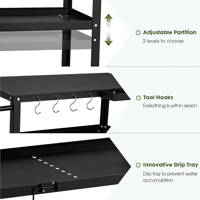 Outdoor Grill Cart Table, Indoor and Outdoor Pizza Oven Table, - Image 4