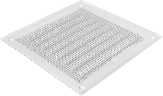 Square Ventilation Grille / 5" x 5" Inch Inside Measurement/White Metal Air - Image 5