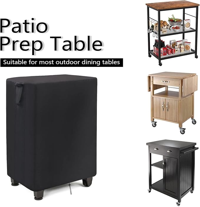 Prep Table Covers for Keter Unity Outdoor Kitchen Portable Bar Cart, Waterproof - Image 2
