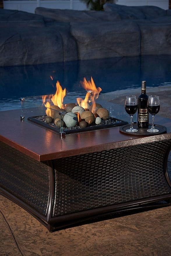 Fireglass Fire Pit Glass Wind Guard, 41.5x11.5-Inch9 - Image 4