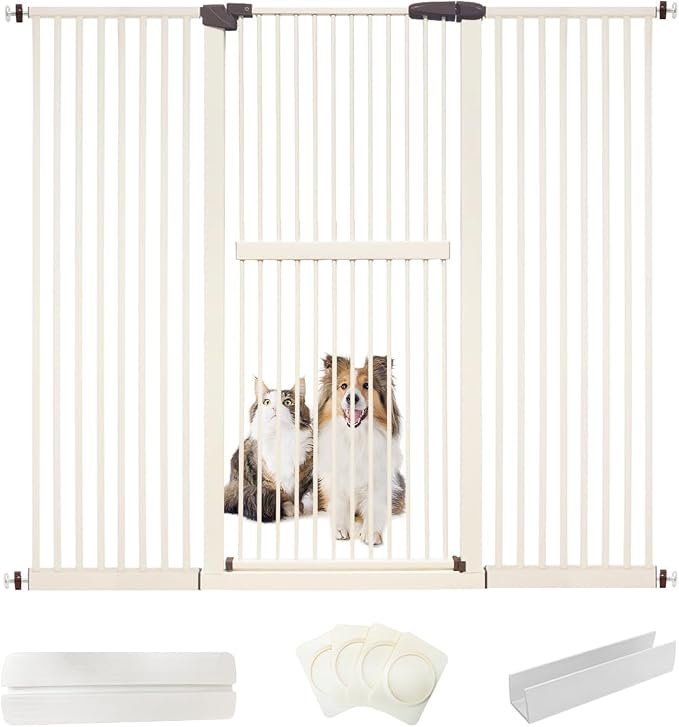 Lumizone Extra Tall Cat Gate 61.02" High Pressure Mounted Extra Wide by Lumizone