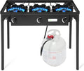 Goplus Outdoor Camping Stove, 3 Burner Propane Gas Cooker w/Detachable Legs & by Goplus