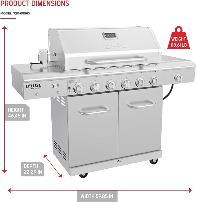 Nexgrill Deluxe 6-Burner Propane Gas Grill - Image 7