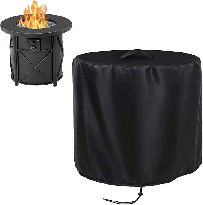 POMER Fire Pit Cover, 30inch Round Fire Pit Cover by POMER