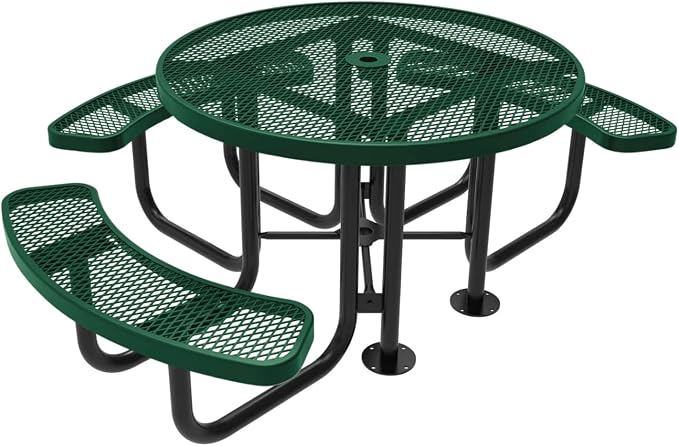 COATEDOUTDOORFURNITURE Heavy-Duty Portable Outdoor Picnic Table by CoatedOutdoorFurniture