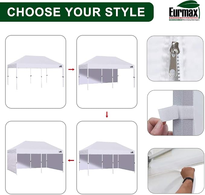 Eurmax USA 10'x20' Pop Up Canopy Tent Commercial Instant Canopies - Image 6