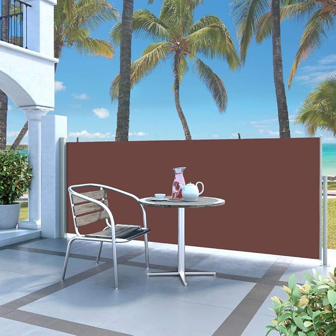 YAFF Retractable Outdoor Folding Privacy Divider, Water & UV Resistant Sun by YAFF
