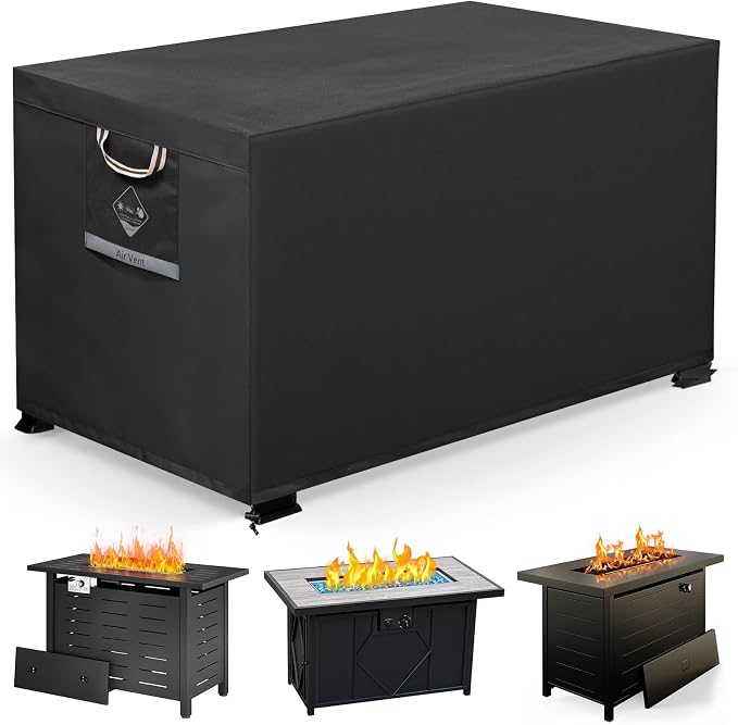 QH.HOME Fire Pit Cover Rectangular Super Waterproof 44" L x 28" W x 24" H by QHHOME