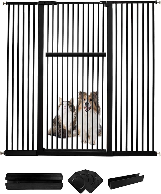 Lumizone Extra Tall Pet Gate 55.12" High Pressure Mounted 59.25"-63.38" Extra by Lumizone