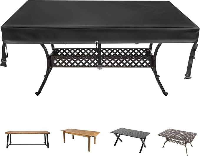 TOHONFOO Rectangular Patio Table Cover by TOHONFOO