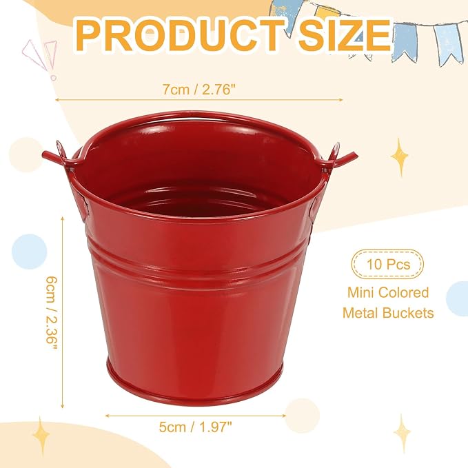 Small Metal Buckets, Mini Buckets - Image 2