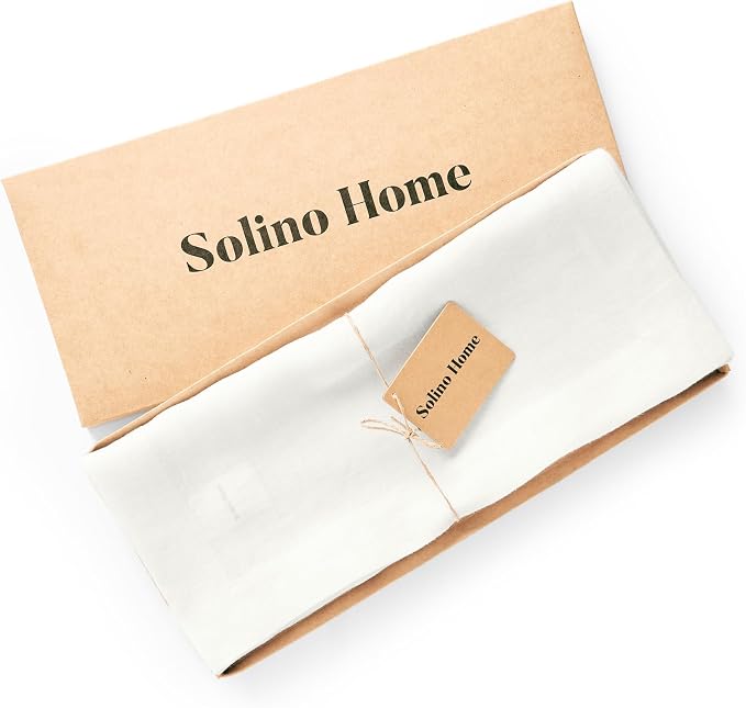 Solino Home Linen White Table Runner 90 Inches Long - Image 5