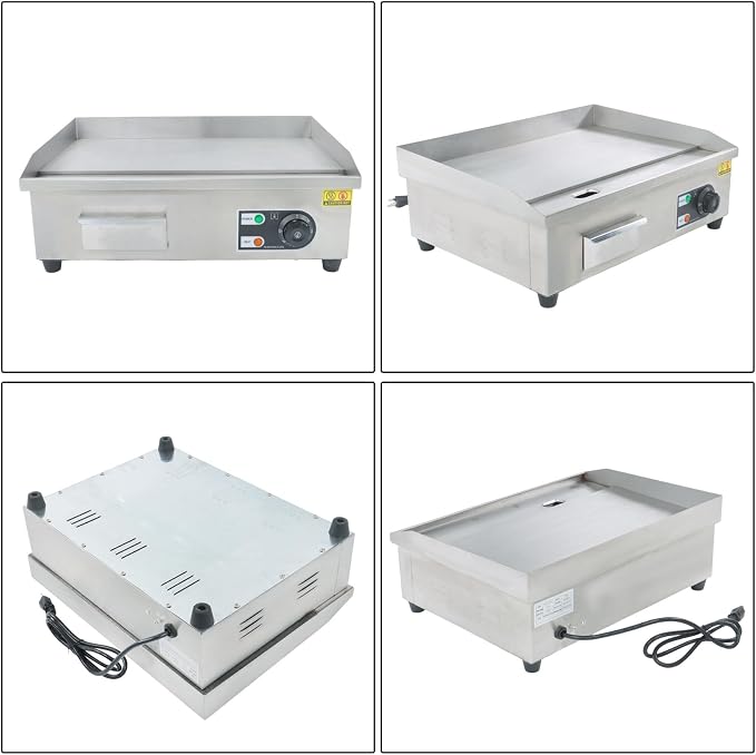 findmall 22 Inch Teppanyaki Grill 1600W Commercial Electric Griddle - Image 7