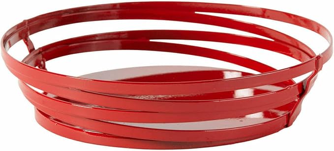 G.E.T. WB-992-R 9" Round Red Powder Coated Metal Wire Serving Basket, Cyclone by Unknown