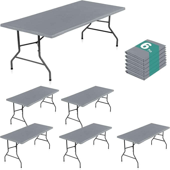 LUSHVIDA 6 Packs Vinyl Tablecloths by LUSHVIDA