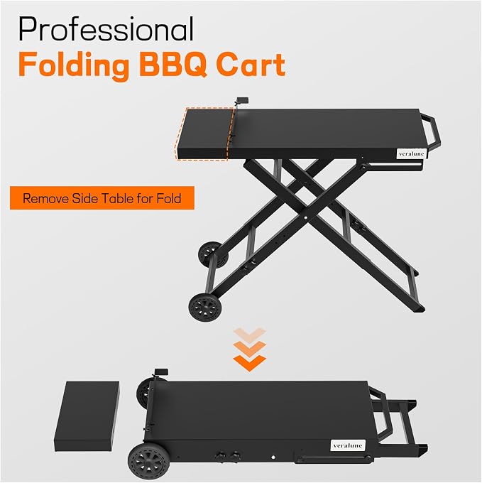 veralune Folding Grill Table, Outdoor Prep Table - Image 4