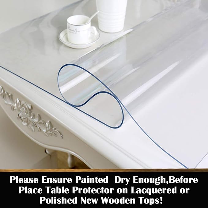 14x16 Inch Clear Plastic Desk Protector Cystal PVC Table Pad Table Cloth - Image 7
