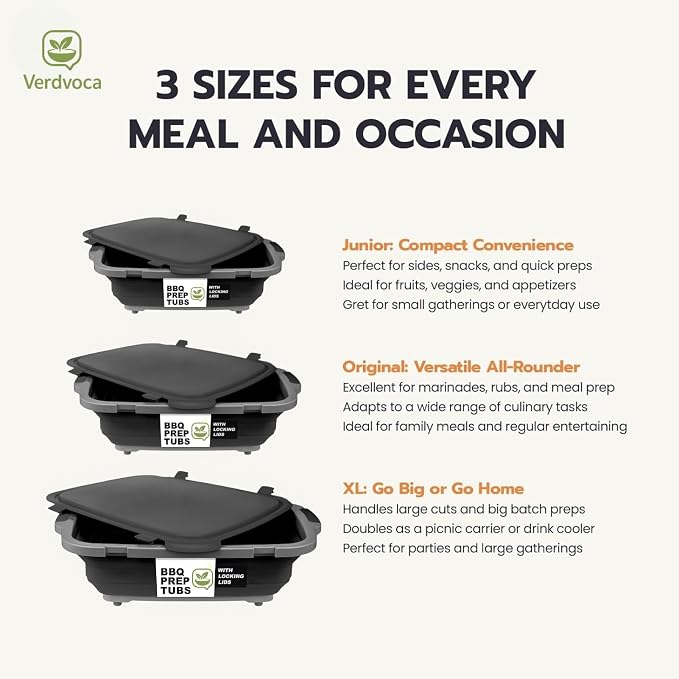 16L Black Collapsible BBQ Prep Tub - Image 9