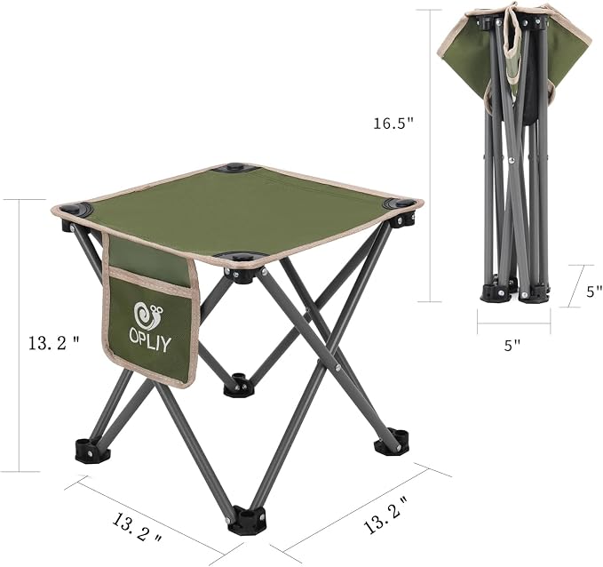 Opliy Camping Stool 2 Pack, Portable Folding Stool - Image 3
