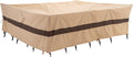 WJ-X3 Large Beige & Coffee Patio Furniture Cover, 108W x 84D x 31H Inches by WJ-X3
