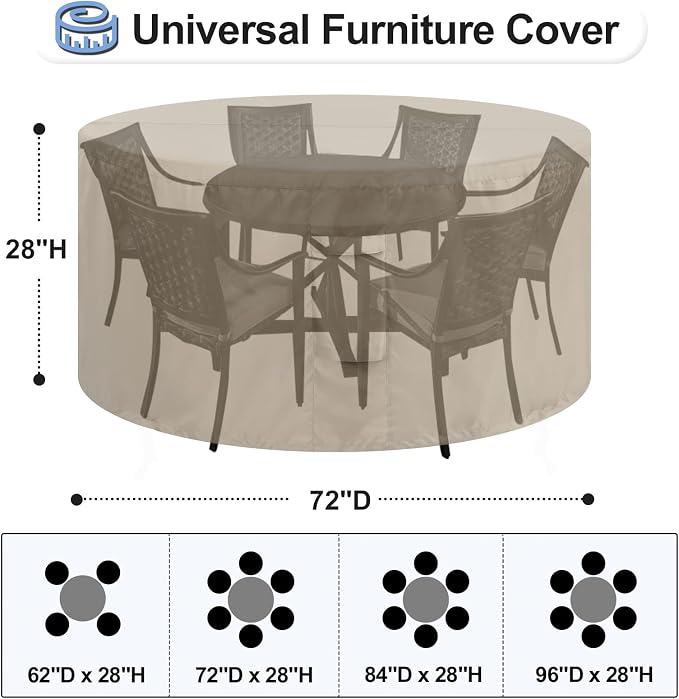 OutdoorLines Outdoor Waterproof Patio Table Furniture Set Covers - Image 2