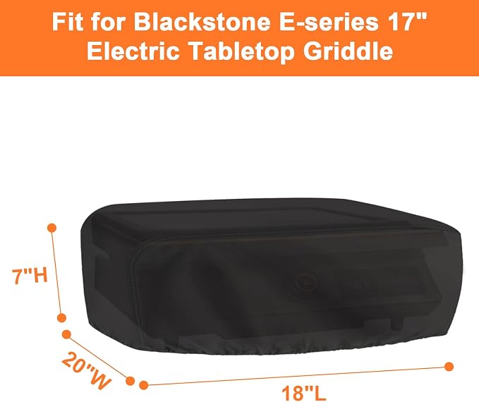 Grill Cover for Blackstone E-Series 17" Electric Tabletop Griddle - Image 2