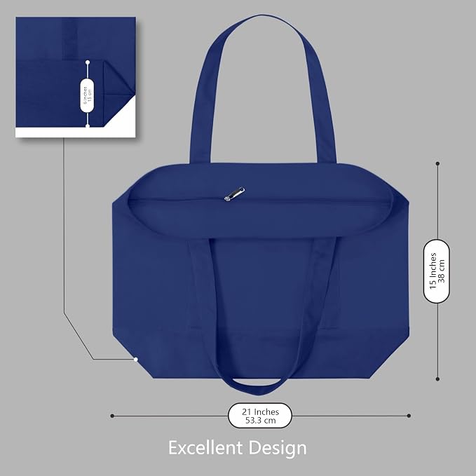 TOPDesign 3-Pack Canvas Tote Bags - Image 5