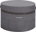 Smokeless Fire Pit Cover For Solo Bonfire Cover 28 Inch Grey Fire Bowl Cover by PATIOASIS