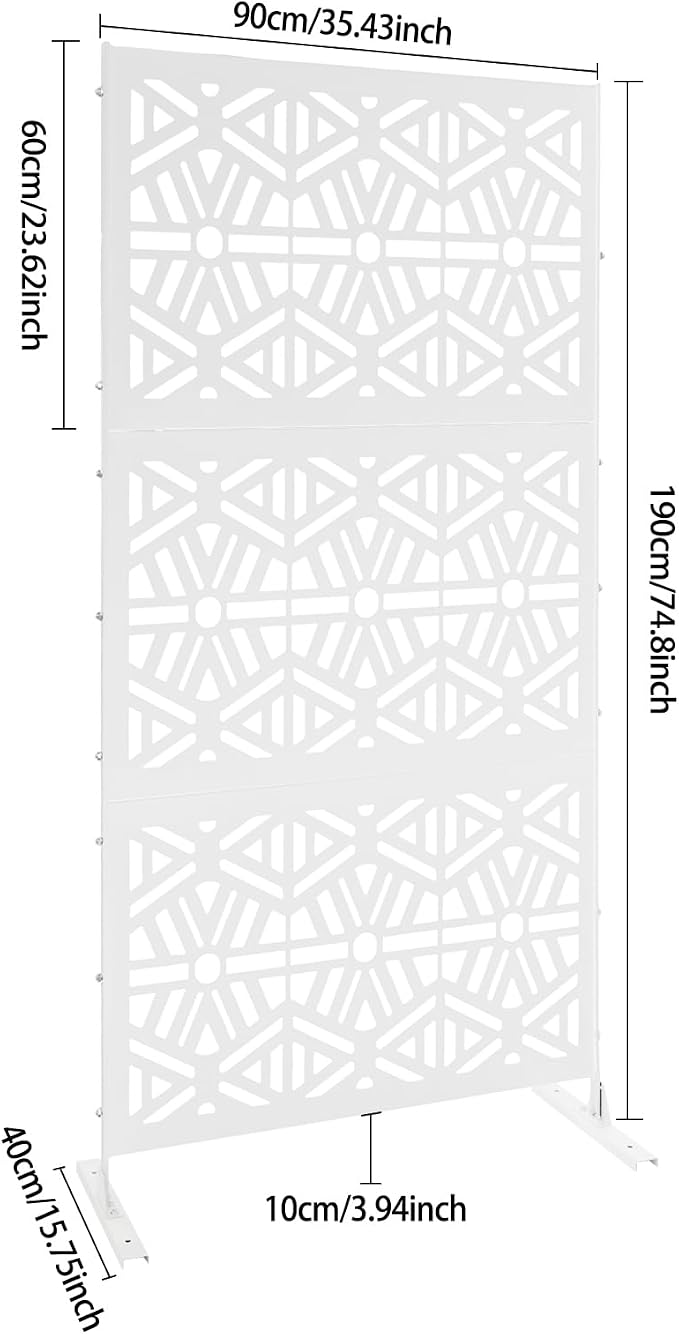 75" H×35" W Decorative Outdoor Privacy Screen - Image 2