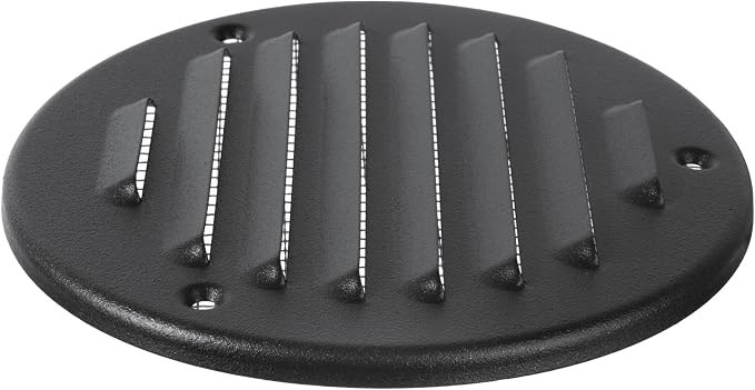 Square Ventilation Grille / 5" Inch Inside Measurement/Black Metal Air Vent - Image 5