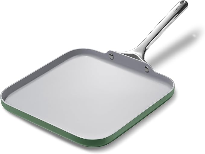 Griddle 11-Inch Square Non-Stick Ceramic Pan, Sage