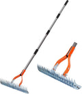 Walensee Thatch Rake, 15-Inch Lawn Thatching Rake, Robust Dethatcher Rake by Home
