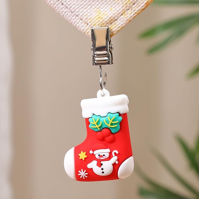 TwoFish Home Set of 4 Christmas Boots Tablecloth Weights Clips Handicraft - Image 2