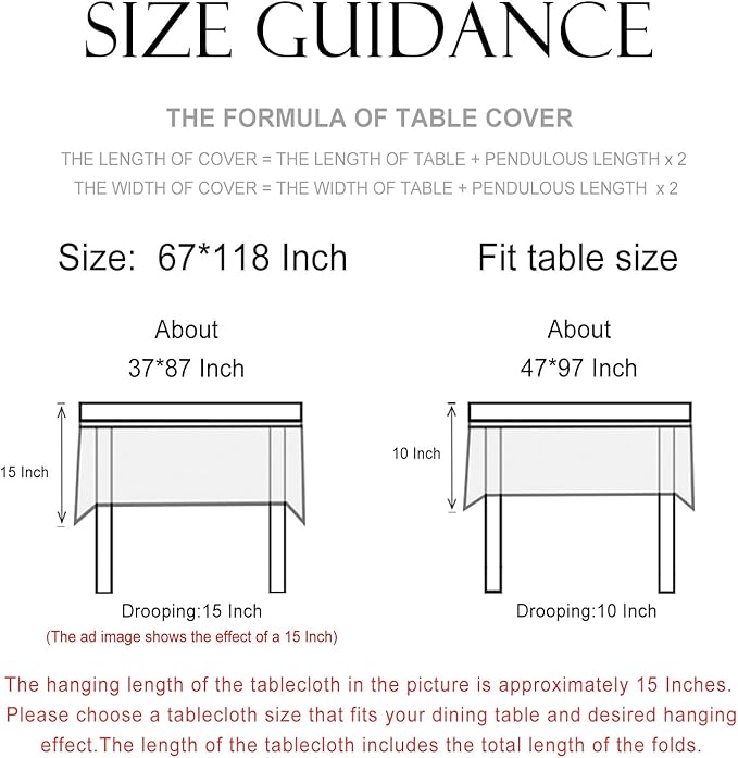 patdrea Designer Linen Rectangle Table Cloth, Vintage Anti-Wrinkle Durable - Image 6