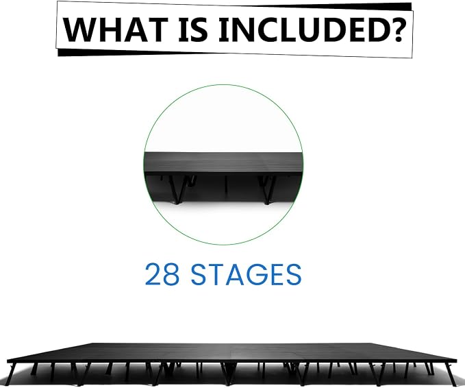 20'x28' MyStage 28 Portable Stage -Performance Floor Versatile Platform Modular - Image 2