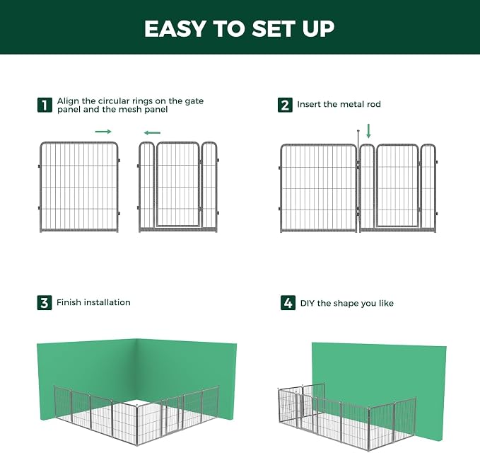 FXW Garden Fence Outdoor for The Yard – 32in x 109.4ft Heavy Duty Metal Animal - Image 6