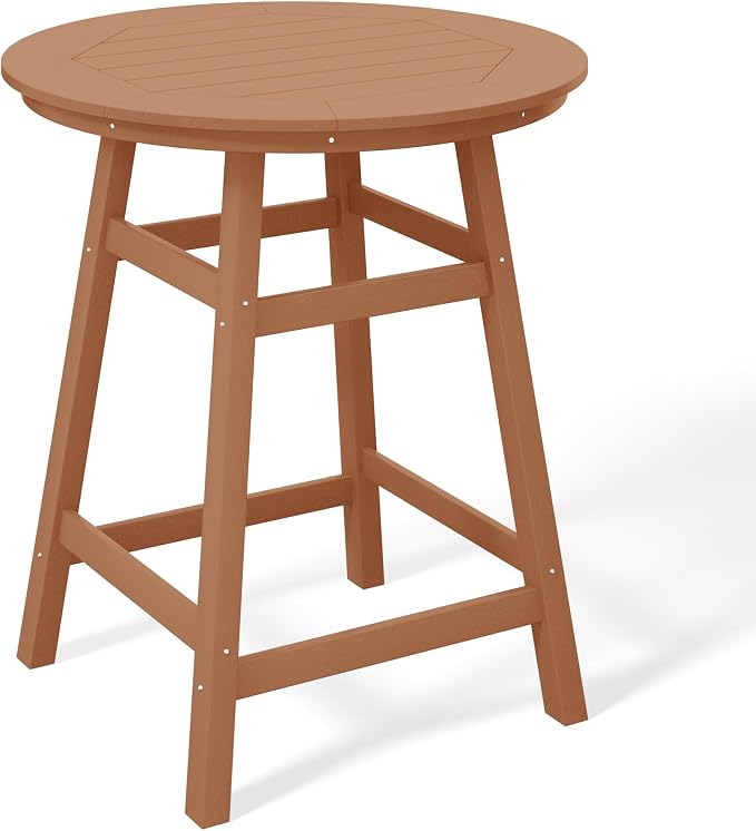 Costaelm Patio Bistro Table, Outdoor Bistro Dining Pub Table by Costaelm