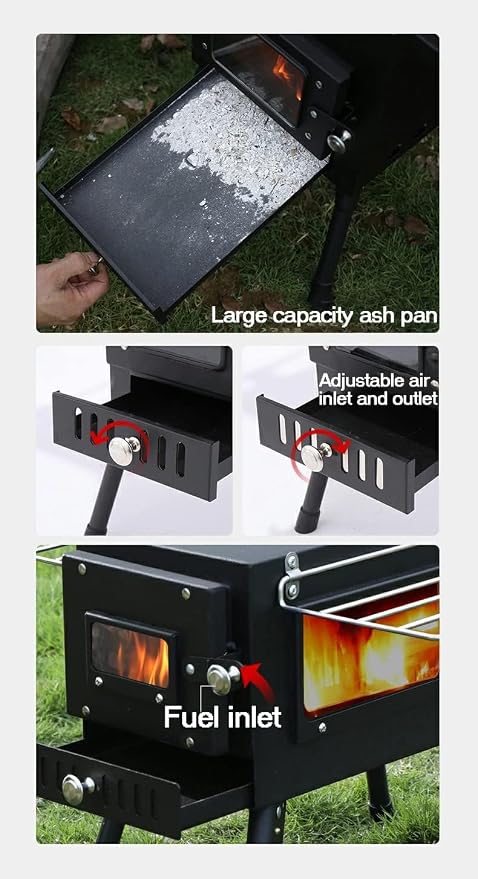 Wood Burning Stove, Portable Tent Stove - Image 3