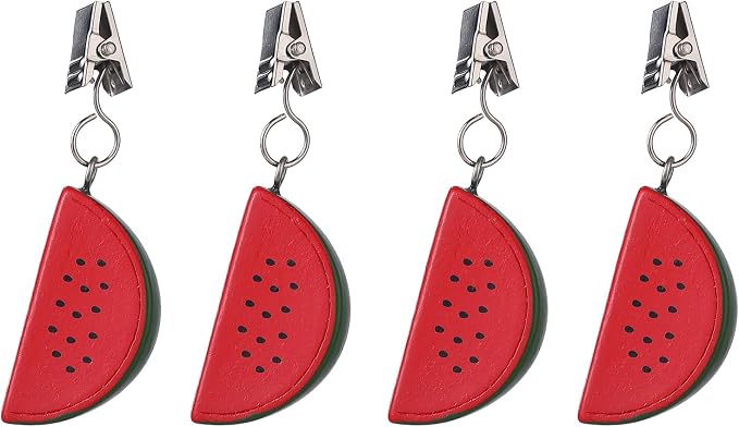 TwoFish Home Set of 4 Ｗatermelon Resin Tablecloth Weights Clips Handicraft - Image 2