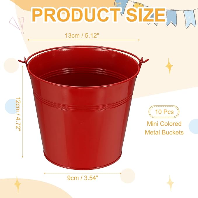 Small Metal Buckets, Mini Buckets - Image 2