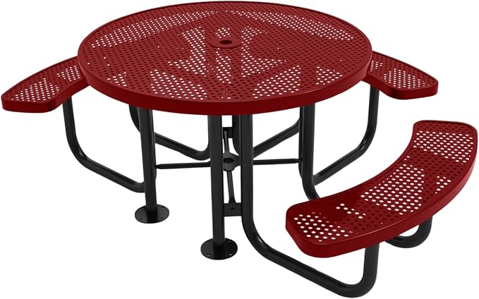 COATEDOUTDOORFURNITURE Heavy-Duty Portable Outdoor Picnic Table by CoatedOutdoorFurniture